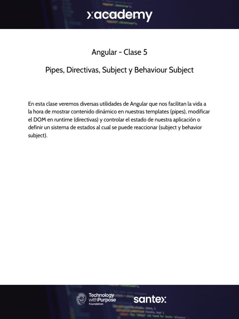 Angular XAcademy 2023 - Clase 5 | PDF | Script Java | Modelo de objeto ...