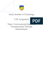 Amity Institute of Technology CAF Assignment Topic: Conversational English & Communication Through Entertainment