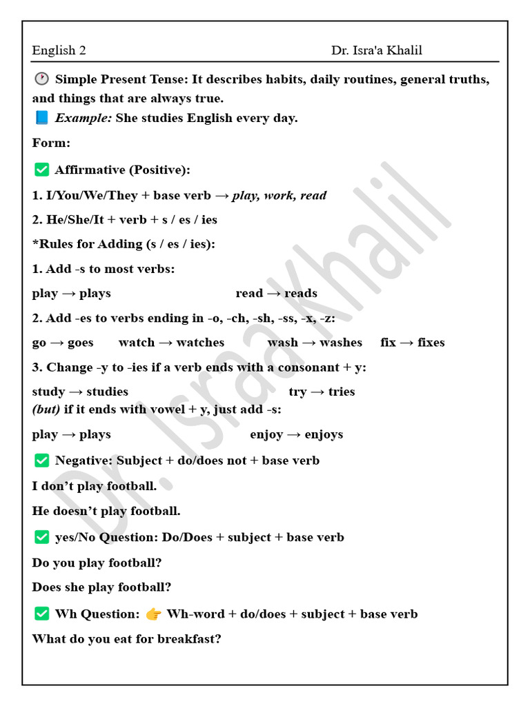 13.simple Past and Simple Present E.2 PDF | PDF | Verb | Grammatical Tense