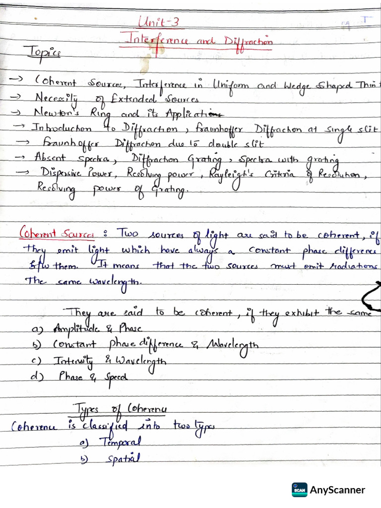 Interference Notes | PDF