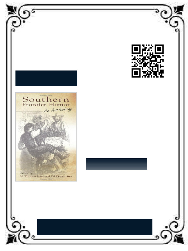 Southern Frontier Humor An Anthology 1st Edition Edition M. Thomas Inge ...