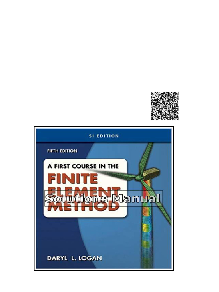 First Course in The Finite Element Method SI Version 5th Edition Logan ...
