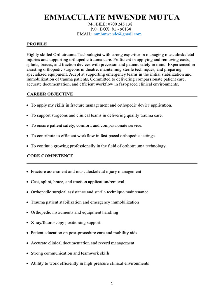 Emmaculate Mwende Academic Credentials | PDF