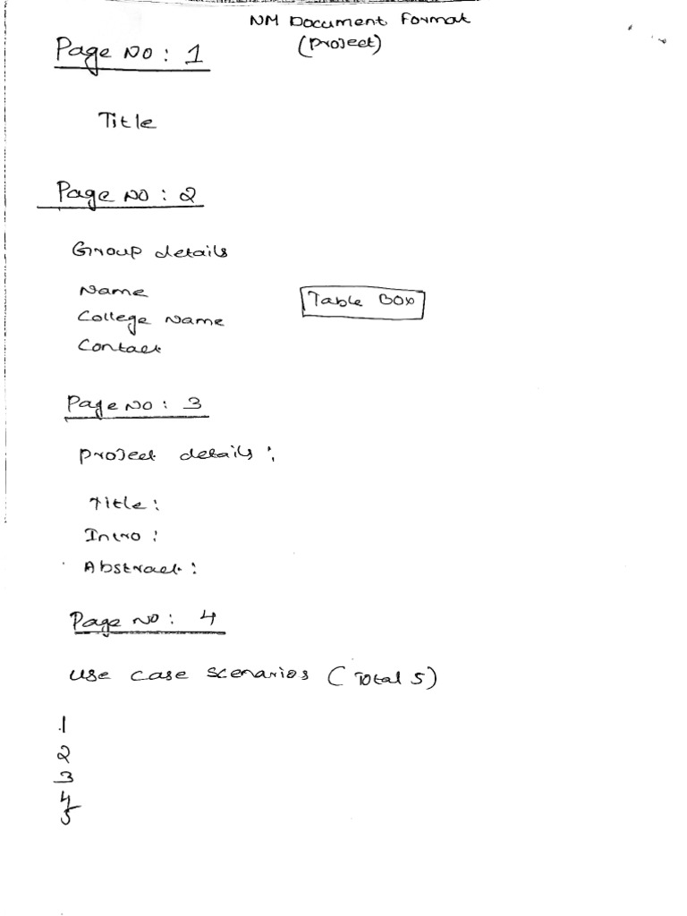 NM Project Document Format | PDF