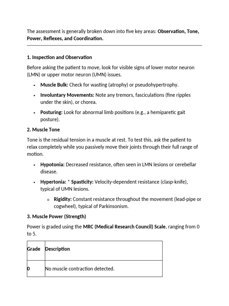 Motor Assessment | PDF