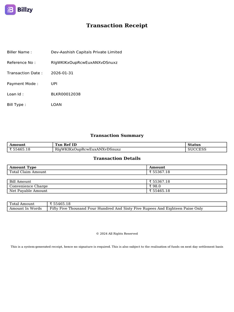 Transaction Receipt | PDF