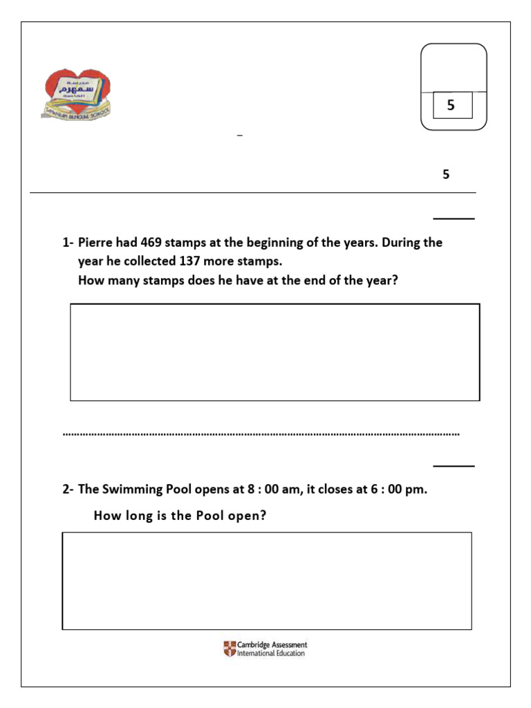 GRADE 4 Home Work .Problem Solving | PDF