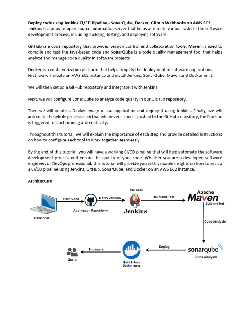 Deploy Code Using Jenkins CI - CD Pipeline | PDF | Software Development ...