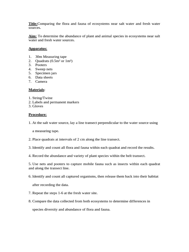 Planning and Designing Lab For Environmental Science Experiment | PDF