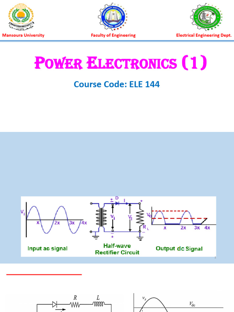 CH - 3-2 - Half-Wave Rectifiers | PDF | Rectifier | Capacitor