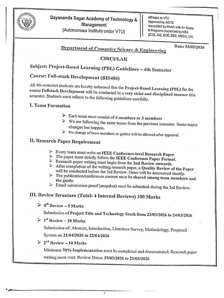 PBL Circular | PDF