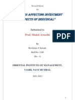 "Factors Affecting Investment Aspects of Individual": Prof. Shakti Awasthi