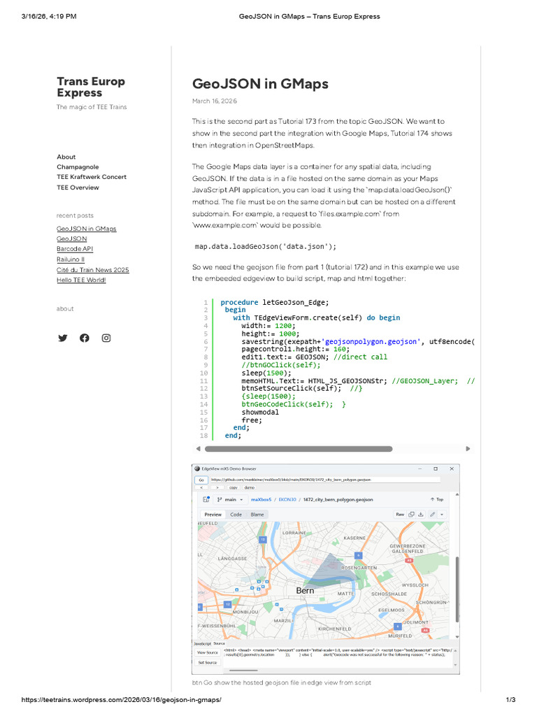 Maxbox Starter173 GeoJSON GMaps | PDF | Computing | Software