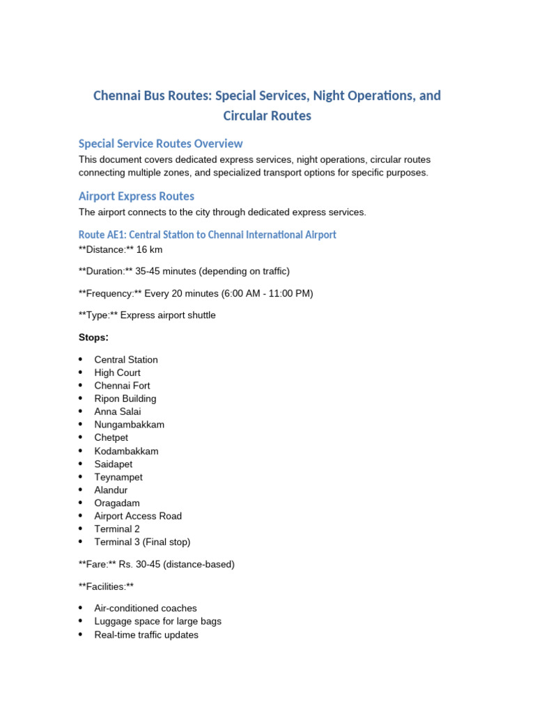 Bus Routes 3 Special Night | PDF | Bus | Bus Transport