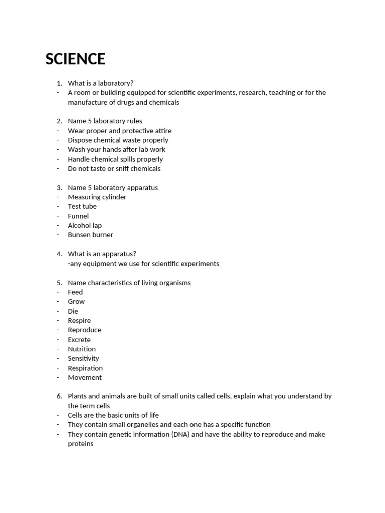 Science Notes | PDF