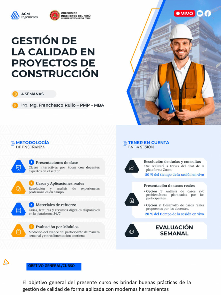 Mod 1 - Gestión de La Calidad en Obras-Acm | PDF | Calidad (comercial ...