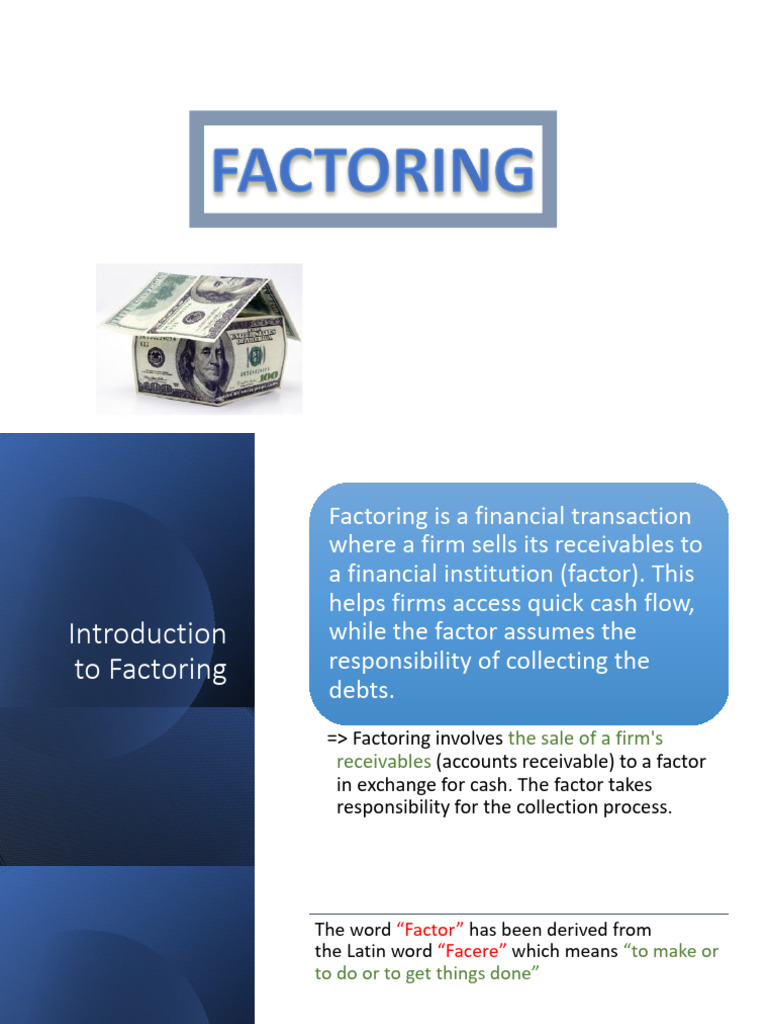 Chap3 Factoring | PDF | Factoring (Finance) | Credit