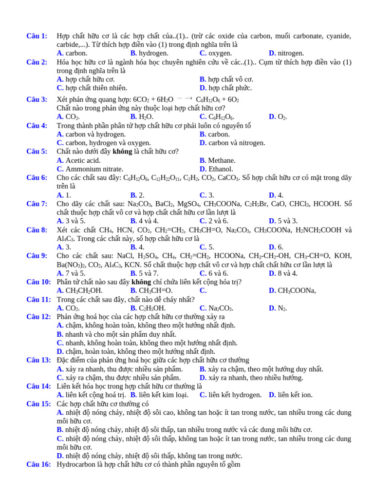 BT HC Huu Co | PDF