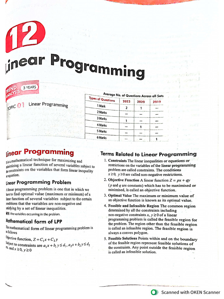 12 Linear Programming | PDF