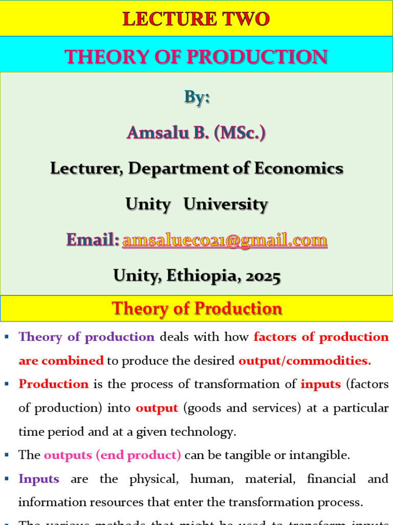 Microeconomics Lecture 3 | PDF | Production Function | Labour Economics