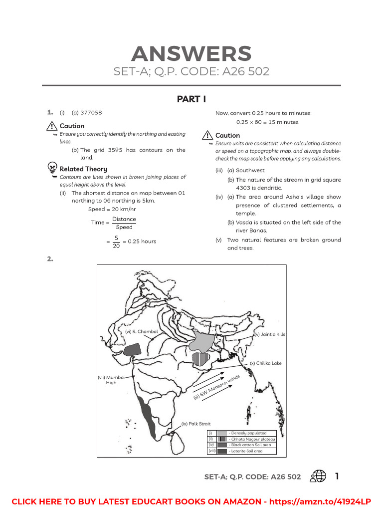 2025-26 ICSE 10 Geography Booklet Solutions | PDF | Monsoon | Legume