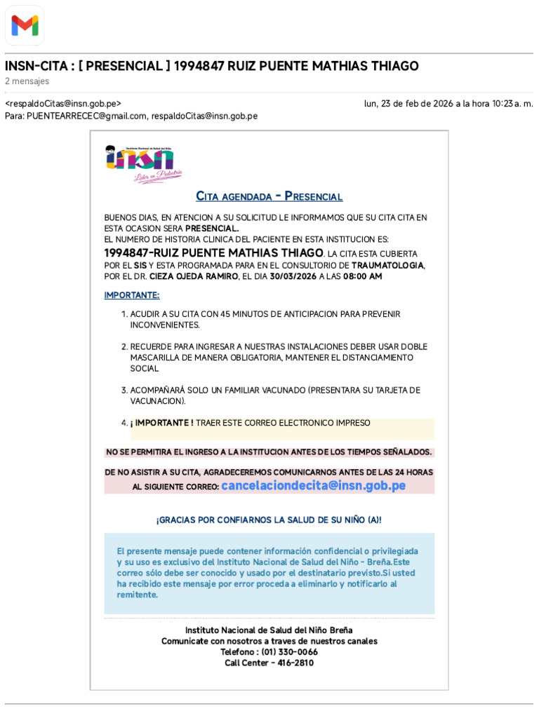 Cita de Mathias | PDF