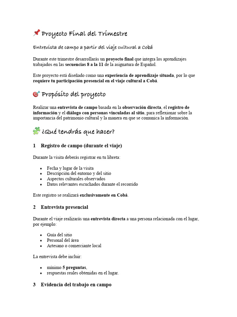 Proyecto Final 1° | PDF