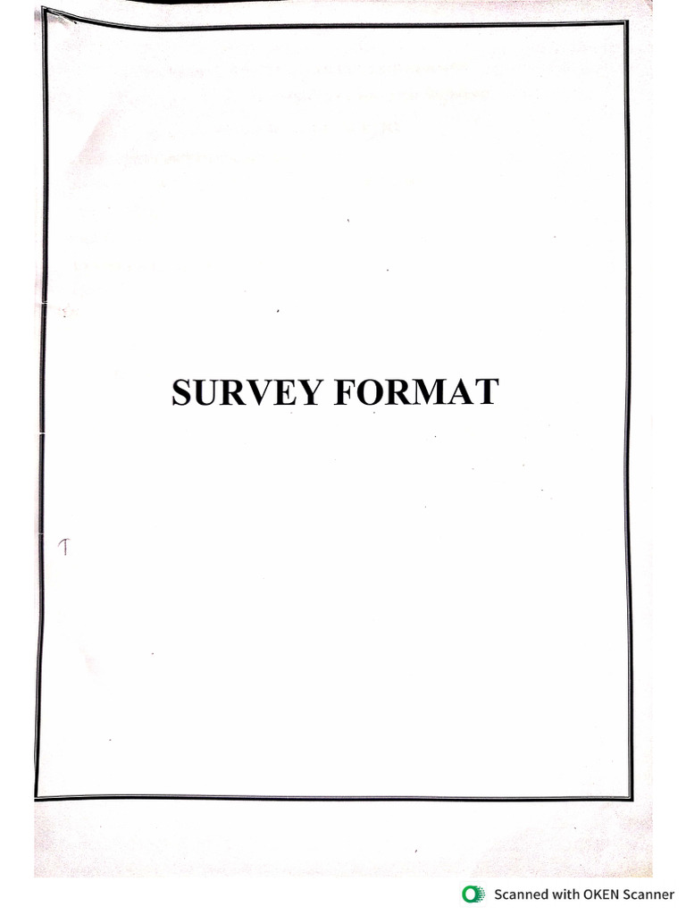Survey Form | PDF