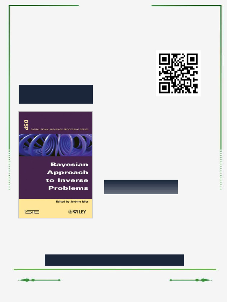 Bayesian Approach To Inverse Problems 1st Edition Jérôme Idier Ebook ...