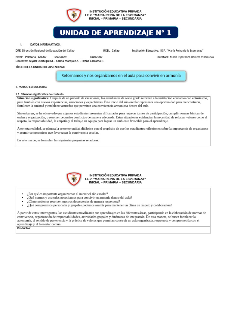 Unidad de Aprendizaje Primaria | PDF | Aprendizaje | Geometría