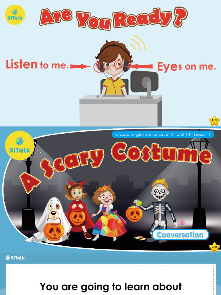 Level 2 - Unit 14 - Lesson 1 - Scary Costume | PDF