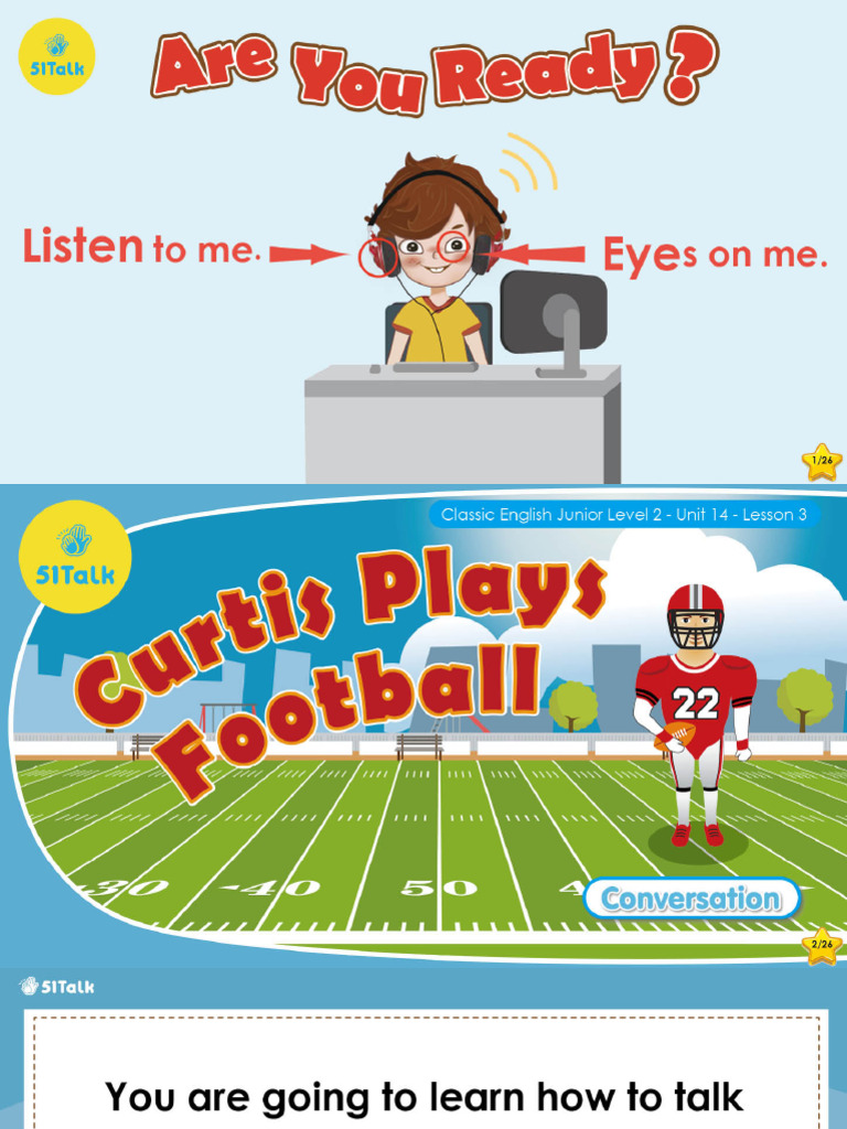 Level 2 - Unit 14 - Lesson 3 - Curtis Plays Football | PDF