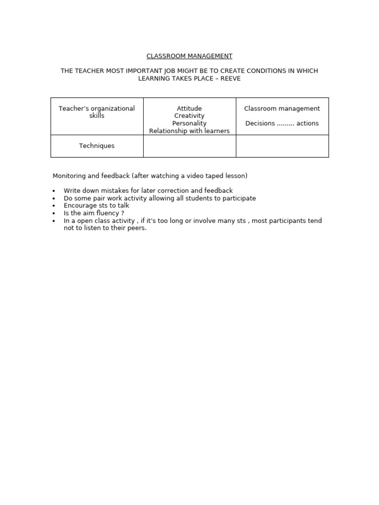 Classroom Management | PDF