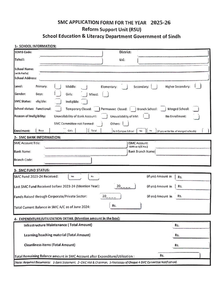 SMC Form | PDF