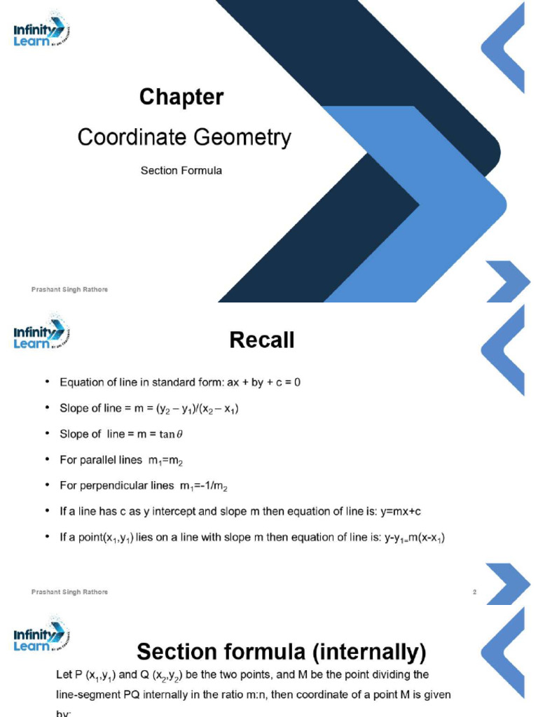PPT3 Grade10 Maths Coordinate Geometry SECTION FORMULA Vaishali ...