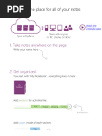 OneNote Basics and Quick Notes Guide | PDF | Microsoft | Microsoft Windows