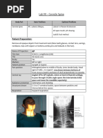 Cervical Spine X-ray Positioning Guide | PDF