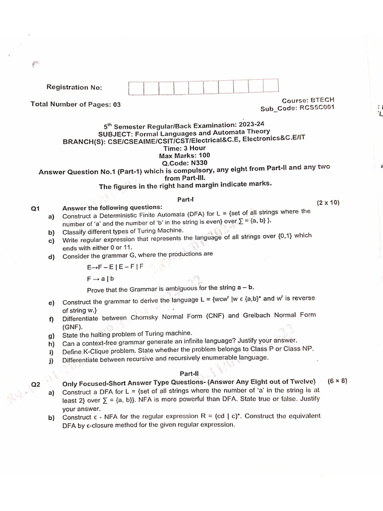 PYQ 5th Sem | PDF