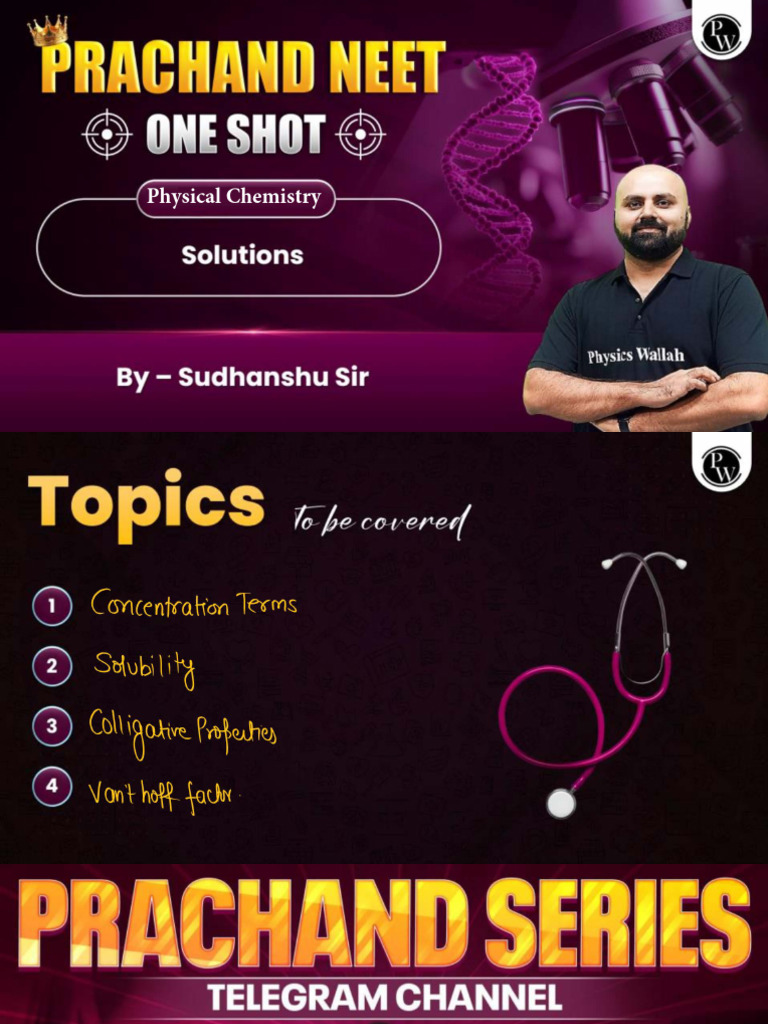 Solutions (One Shot) - Class Notes | PDF