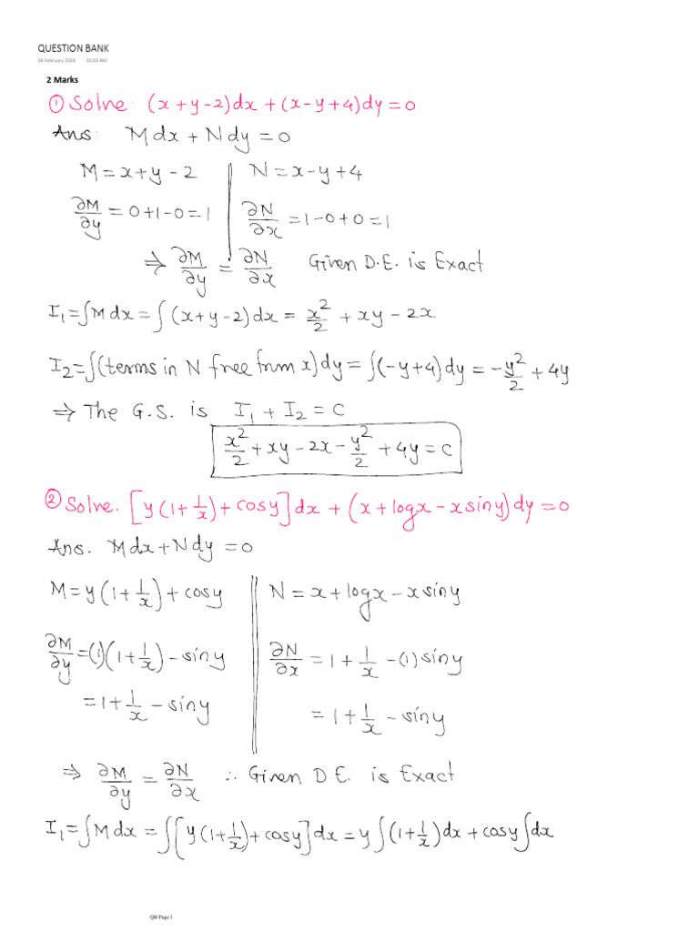 2 Marks Examples With Solution | PDF
