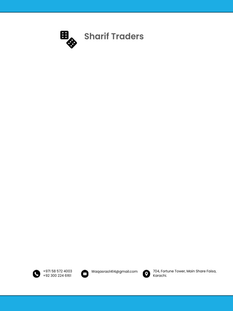 Sharif Traders Letter Head | PDF