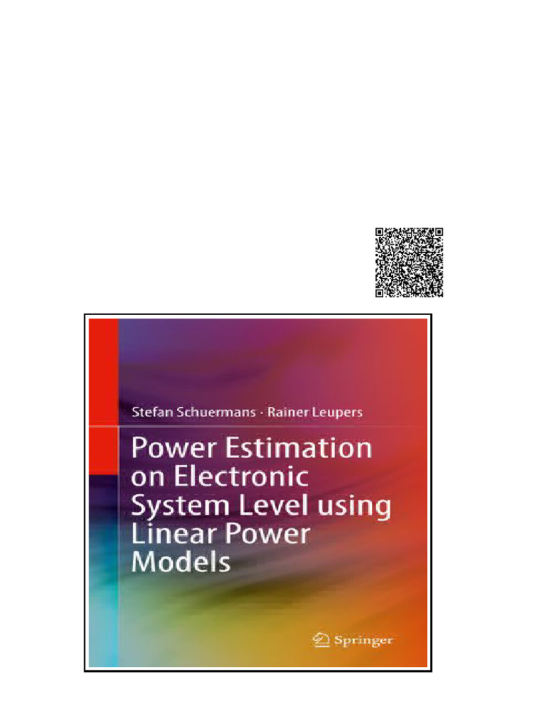 Power Estimation On Electronic System Level Using Linear Power Models ...