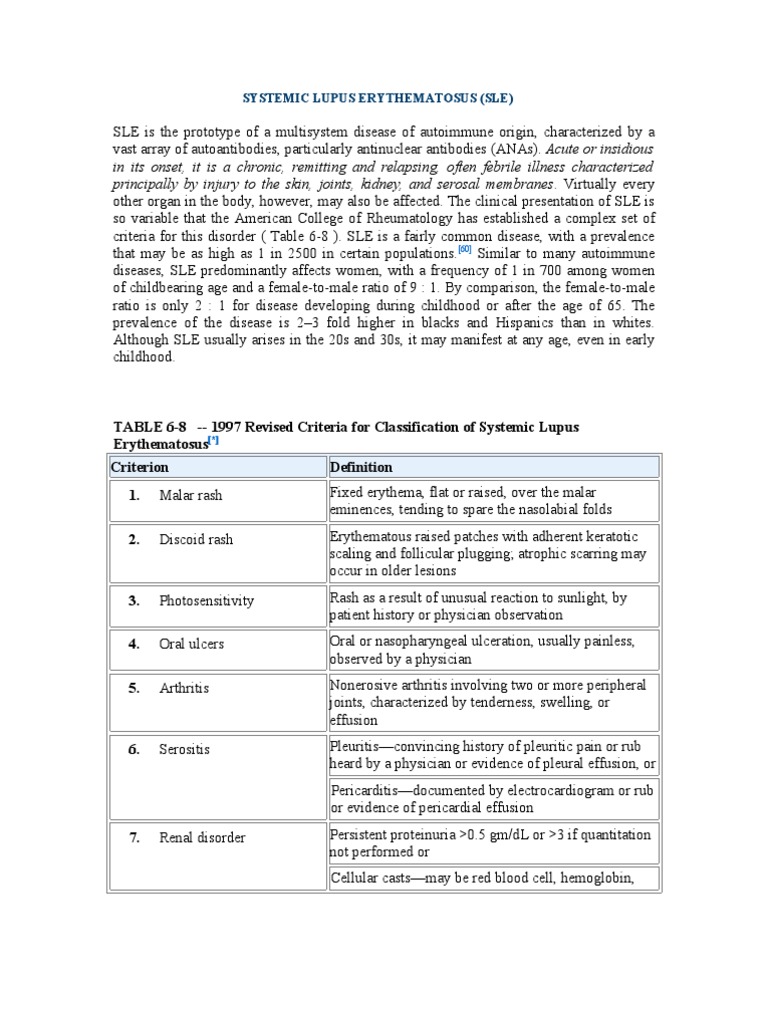 Understanding Systemic Lupus Erythematosus | PDF | Systemic Lupus ...