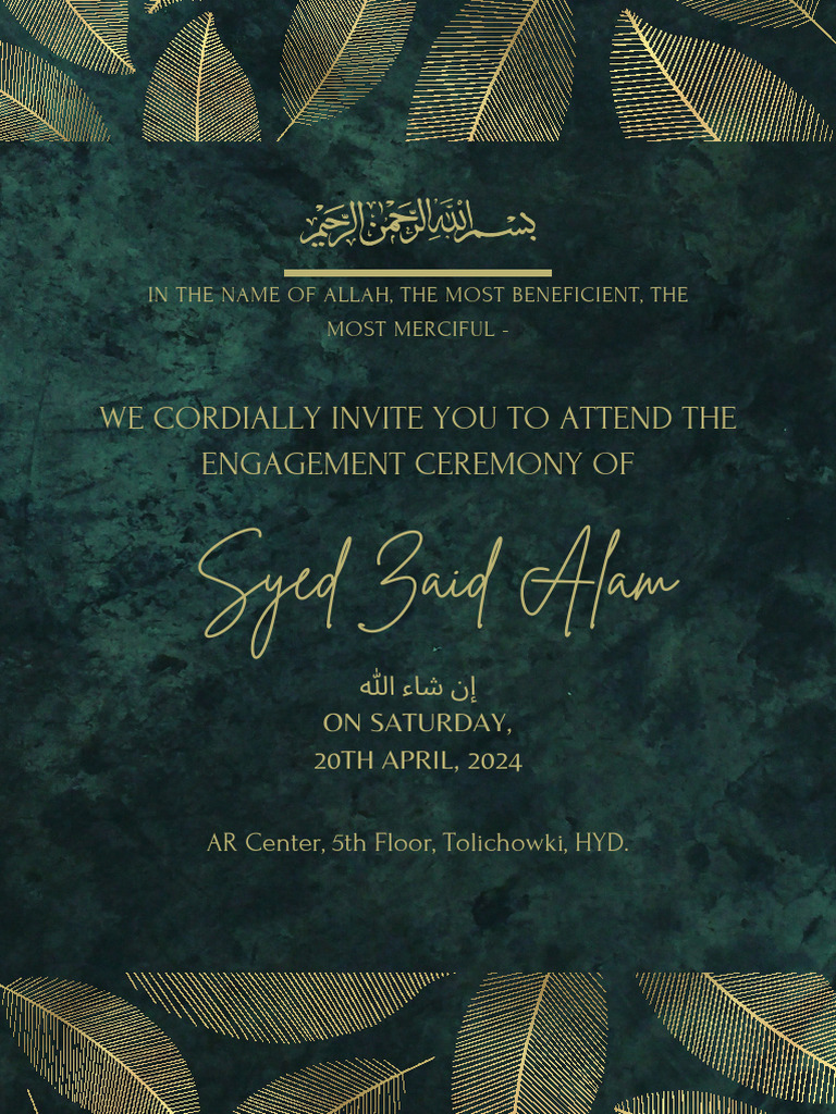 Invitation For 20th APRIL | PDF