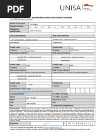 DSAR08 Form for Unisa Certificates | PDF