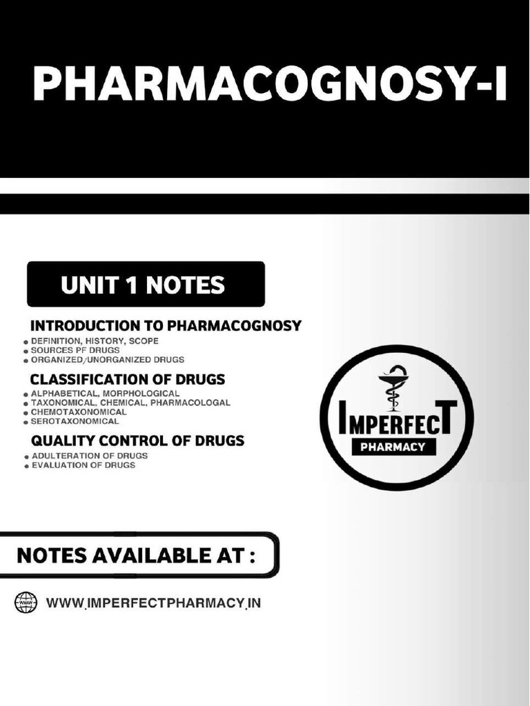 UNIT 1 Pharmacognosy I IMPERFECT PHARMACY Compressed - PDF 20260118 ...