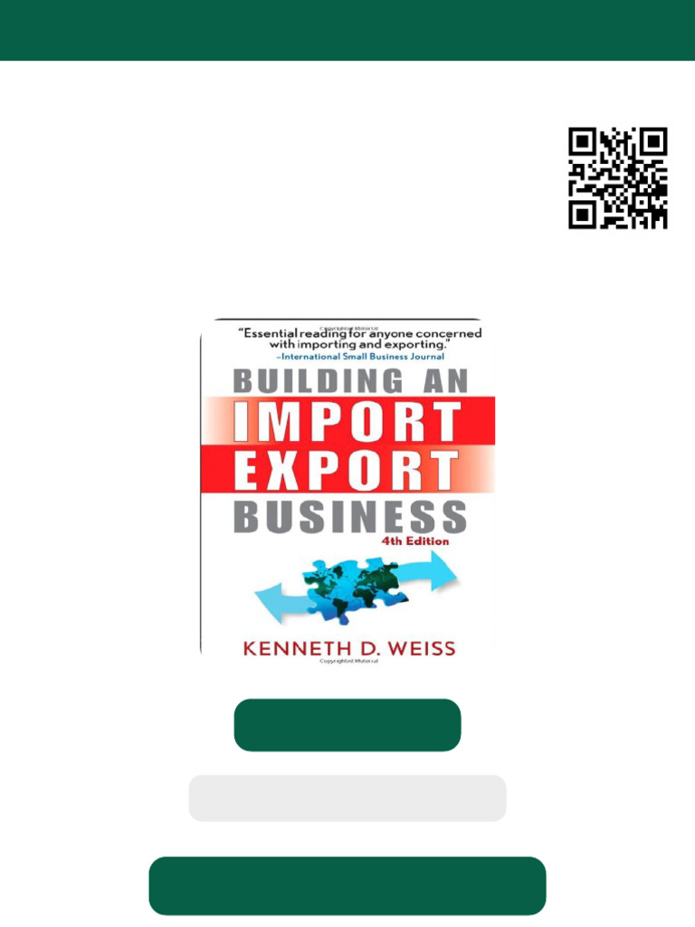 Building An Import Export Business 4th Edition Kenneth D. Weiss Ebook ...