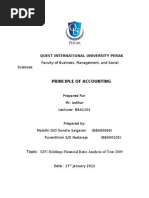 Accounting KFC Holdings Financial Ratio Analysis of Year 2009