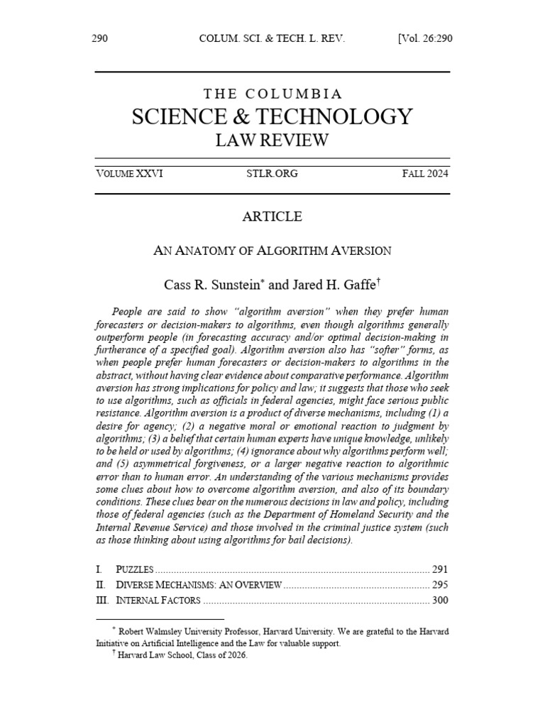 An Anatomy of Algorithm Aversion | PDF | Artificial Intelligence ...