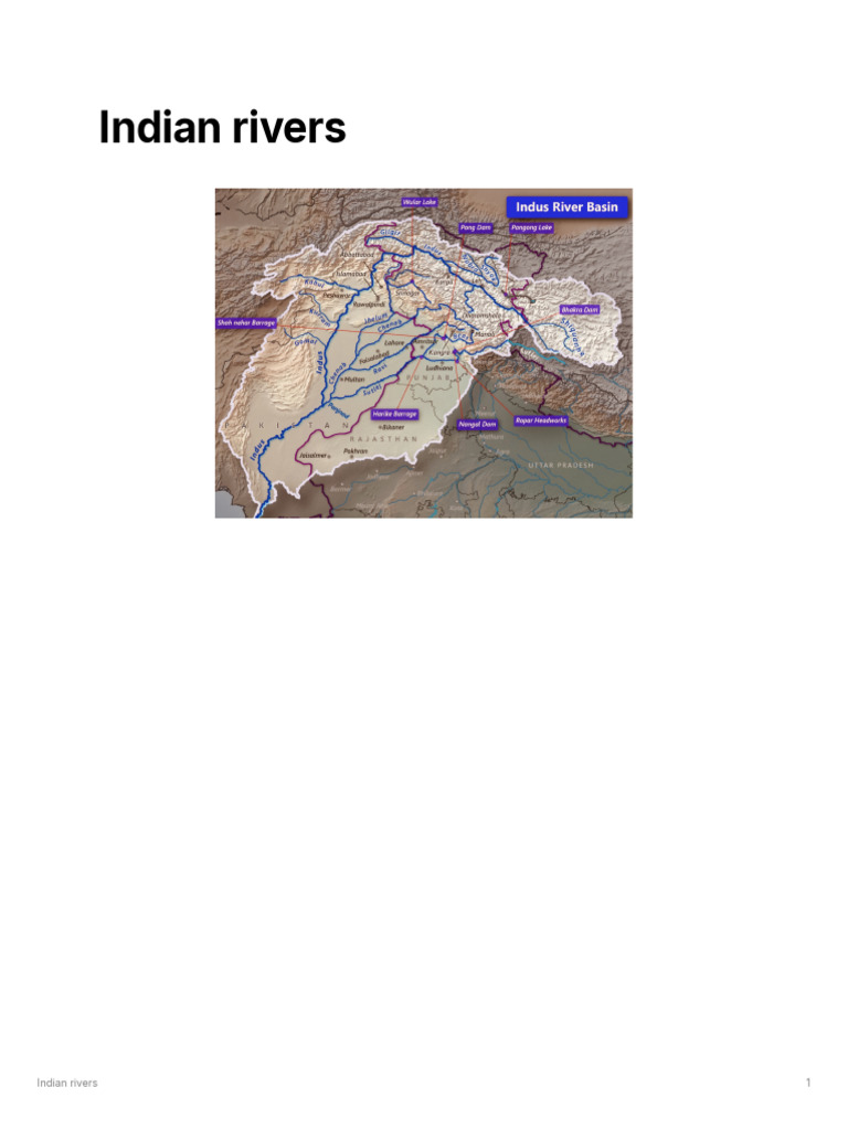 Indian Rivers | PDF